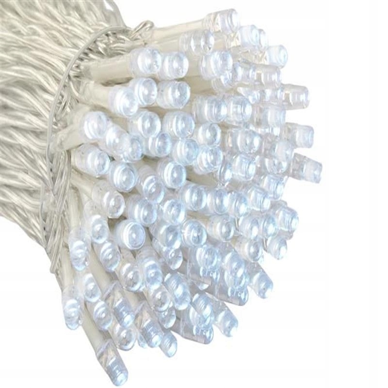 LAMPKI CHOINKOWE 200 LED 23m ZEWNĘTRZNE WEWNĘTRZNE BIAŁE CIEPŁE ŚWIĄTECZNE