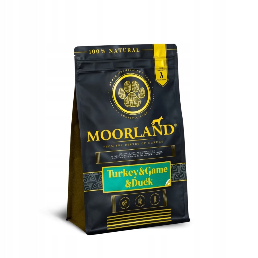 Moorland Suché Krmivo pro psa Krůta & Zvěřina & Kachna-3 kg