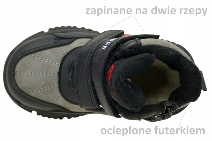 BUTY ZIMOWE CHŁOPIĘCE OCIEPLANE ŚNIEGOWCE RZEPY 22 Płeć chłopcy