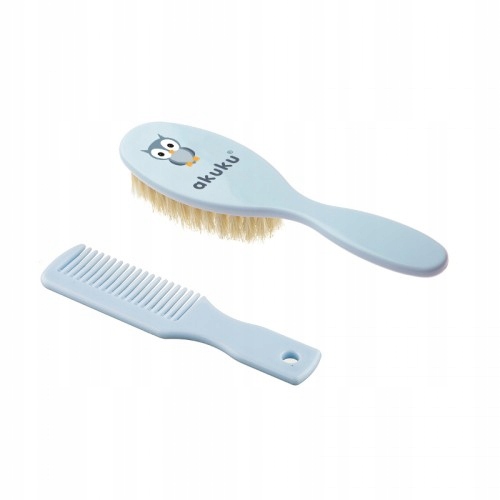 AKUKU SZCZOTKA Z NATURALNEGO WŁOSIA + GRZEBIEŃ GRZEBYK DLA NIEMOWLĄT A0457 EAN (GTIN) 5907644004577