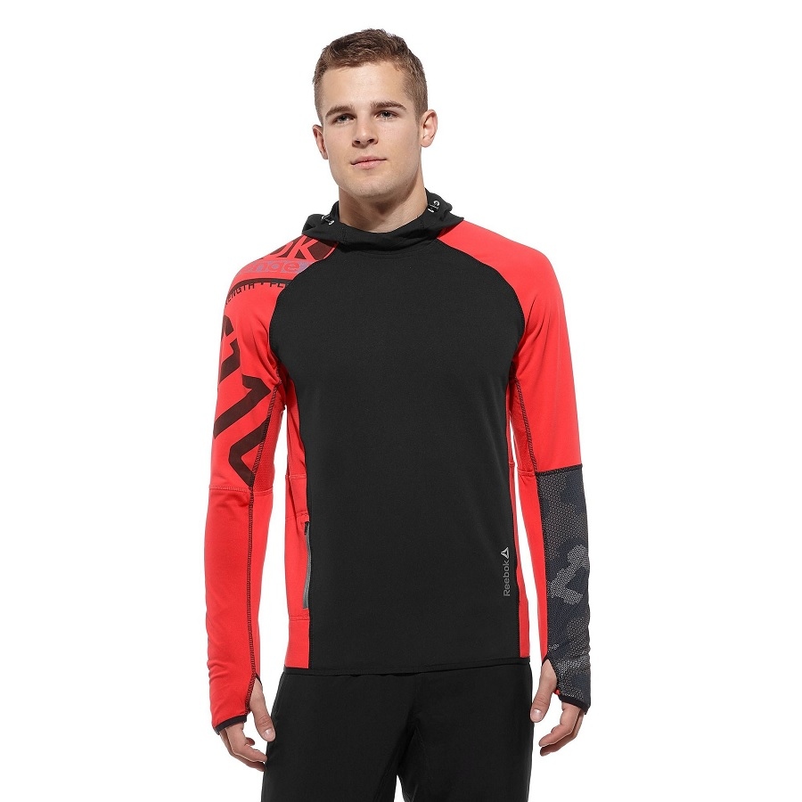 Bluza Reebok Z81745 treningowa Xs czarno-czerwona