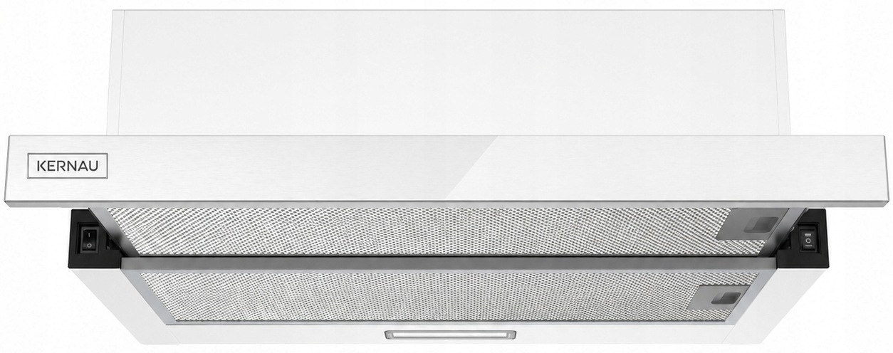 Okap teleskopowy Kernau KTH 10.165 W Glass 327m3/h 62dB Oświetlenie LED Biały