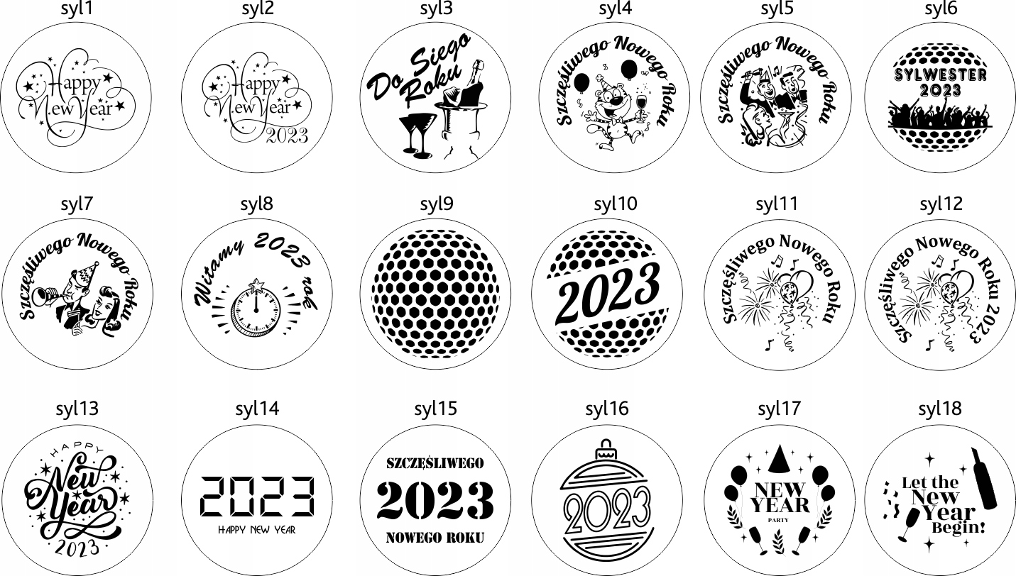 GOBO do projektora ADJ IKON IR na Sylwester Model GOBO