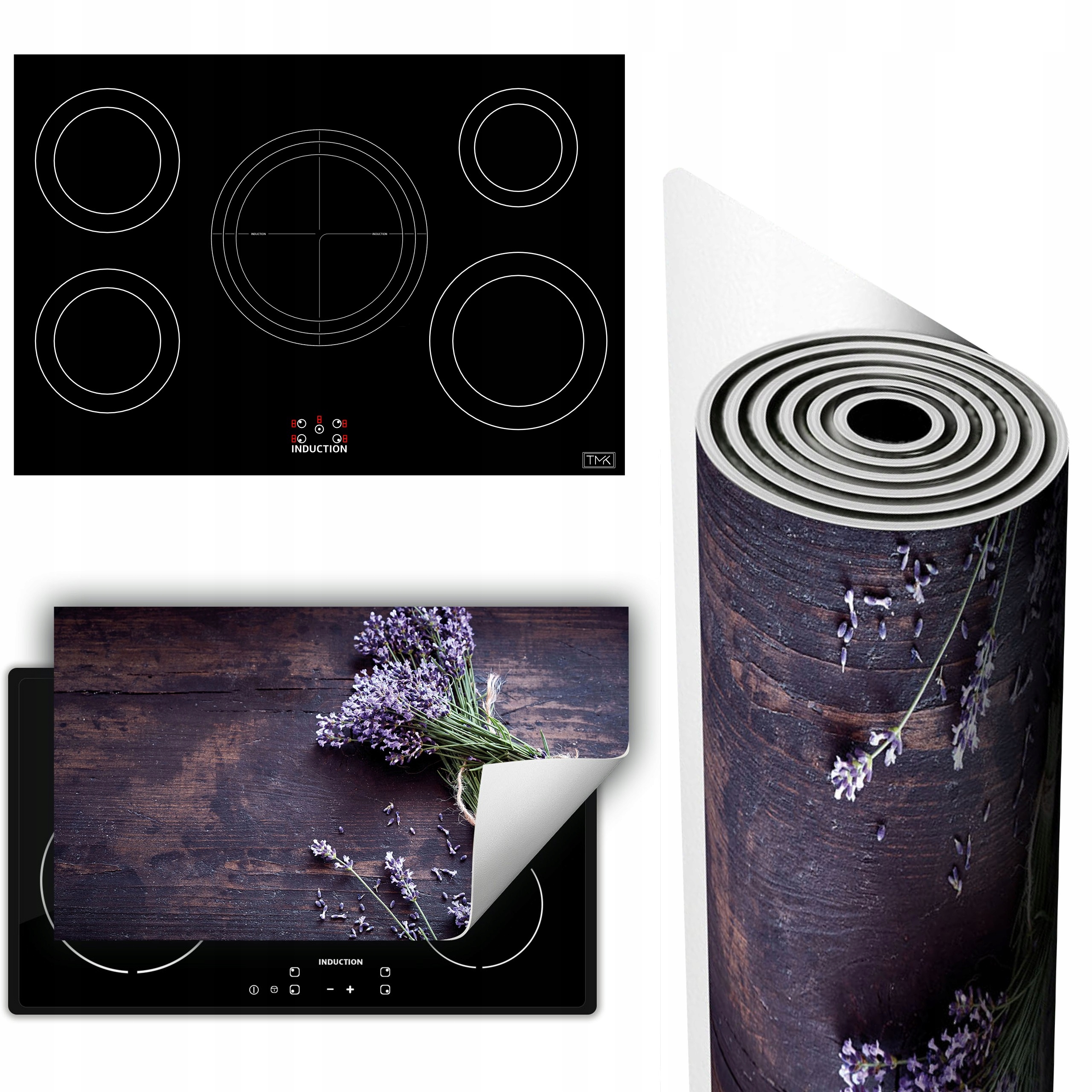 Vinylová Podložka Ochrana Kuchyňské Desky 90x52 levandule dřevo