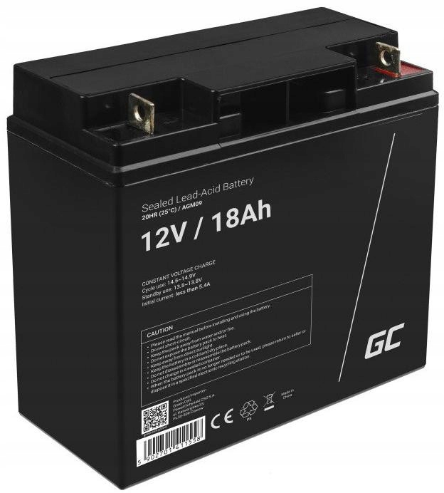 Akumulator Agm Green Cell Vrla 12V 18Ah