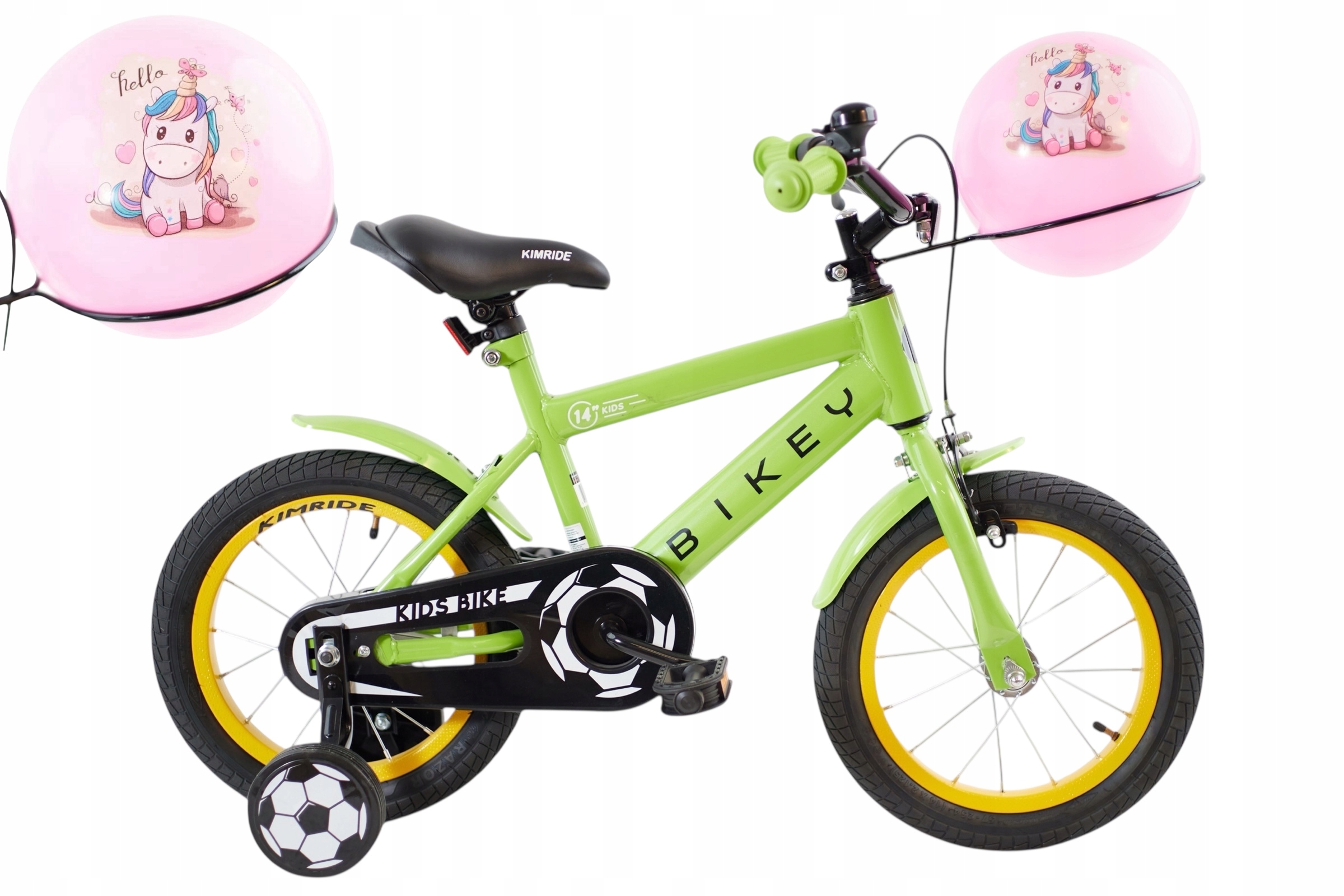 Rower dziecięcy 14 cali dla chłopca koszyk kółka boczne rowerek