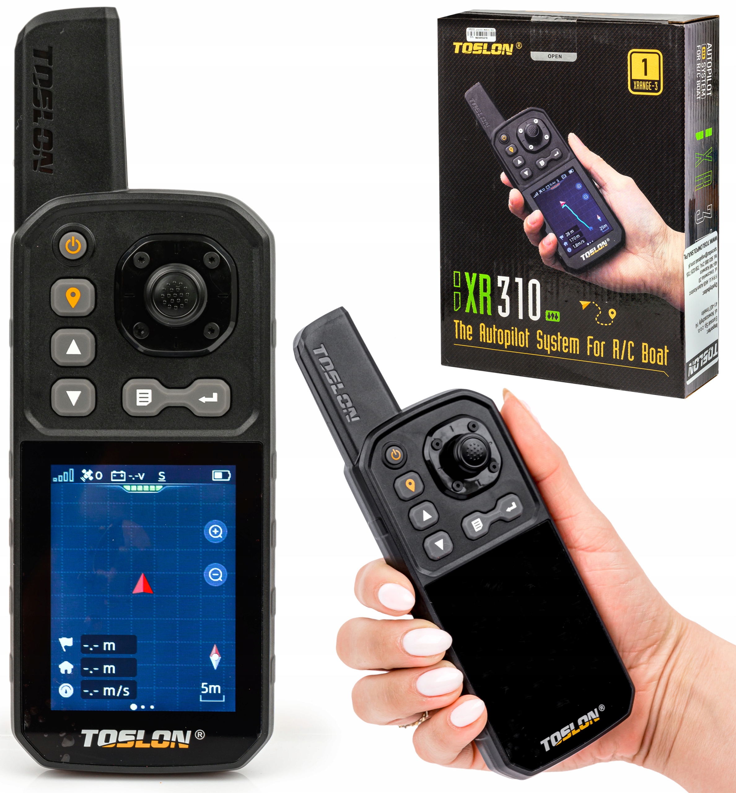 Toslon X-pilot Do Łodzi Zanętowych Gps Autopilot Echosonda XR310