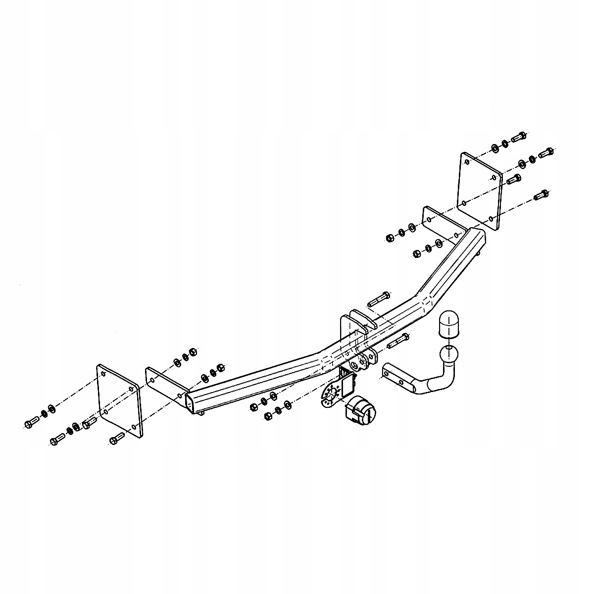 Hak holowniczy Kia Rio 3 III UB Hatchback 11-17 MODUŁ WIĄZKA 13 PIN GRATIS Producent Steinhof