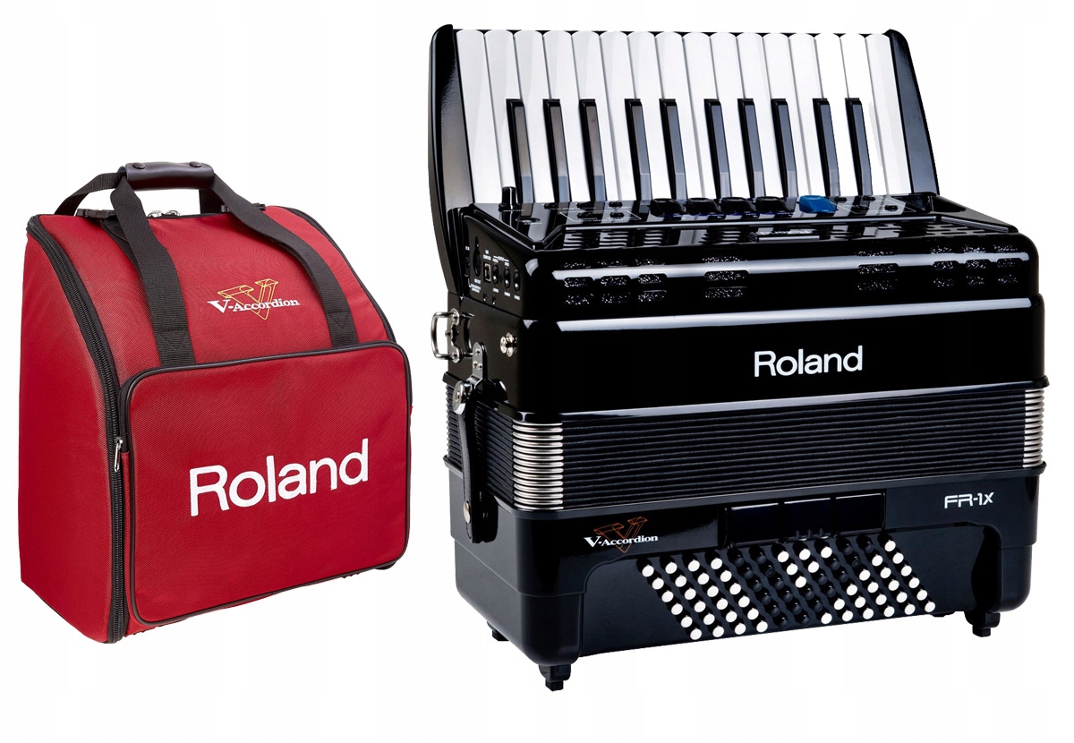 Roland FR-1X Akordeon Cyfrowy Torba Pokrowiec 72 basy Czarny w