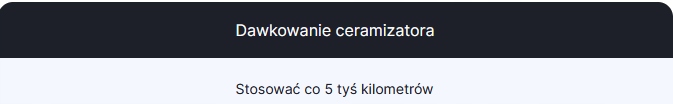 CERAMIZATOR Uszlachetniacz DODATEK do PALIWA DIESEL Rodzaj dodatki do oleju napędowego