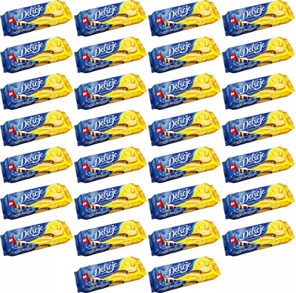 Ciastka Delicje Szampańskie Pomarańczowe 147G x30