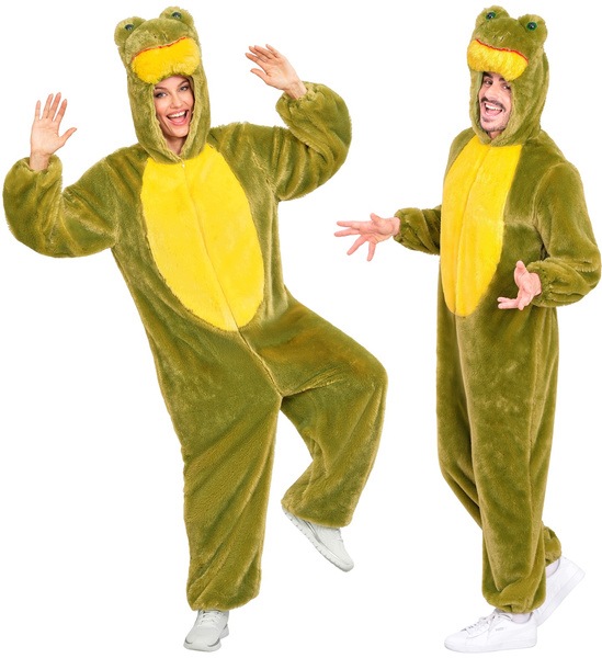 Kostým Žába Zelený Plyšový Kombinéz Unisex Kostým Zvířata M