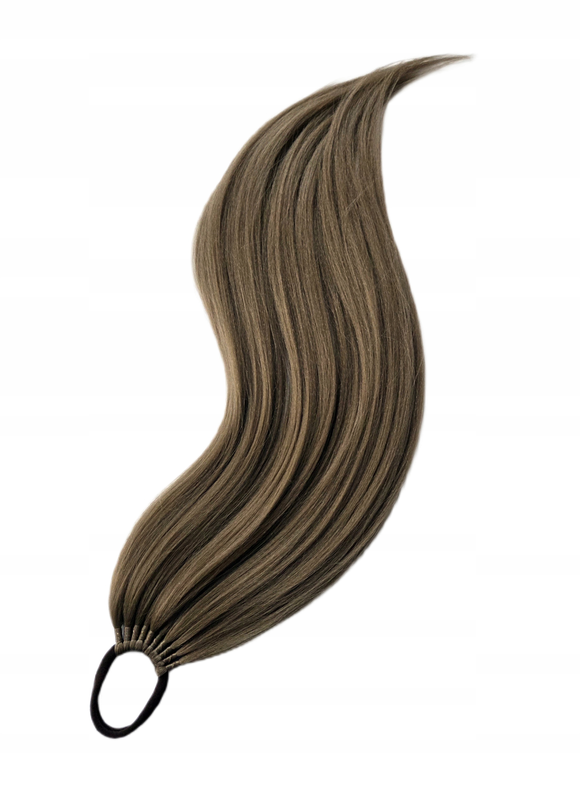 Připínací poník na gumičce, Příčesek, tmavě blond, Tmavá Blondýnka, 70 cm