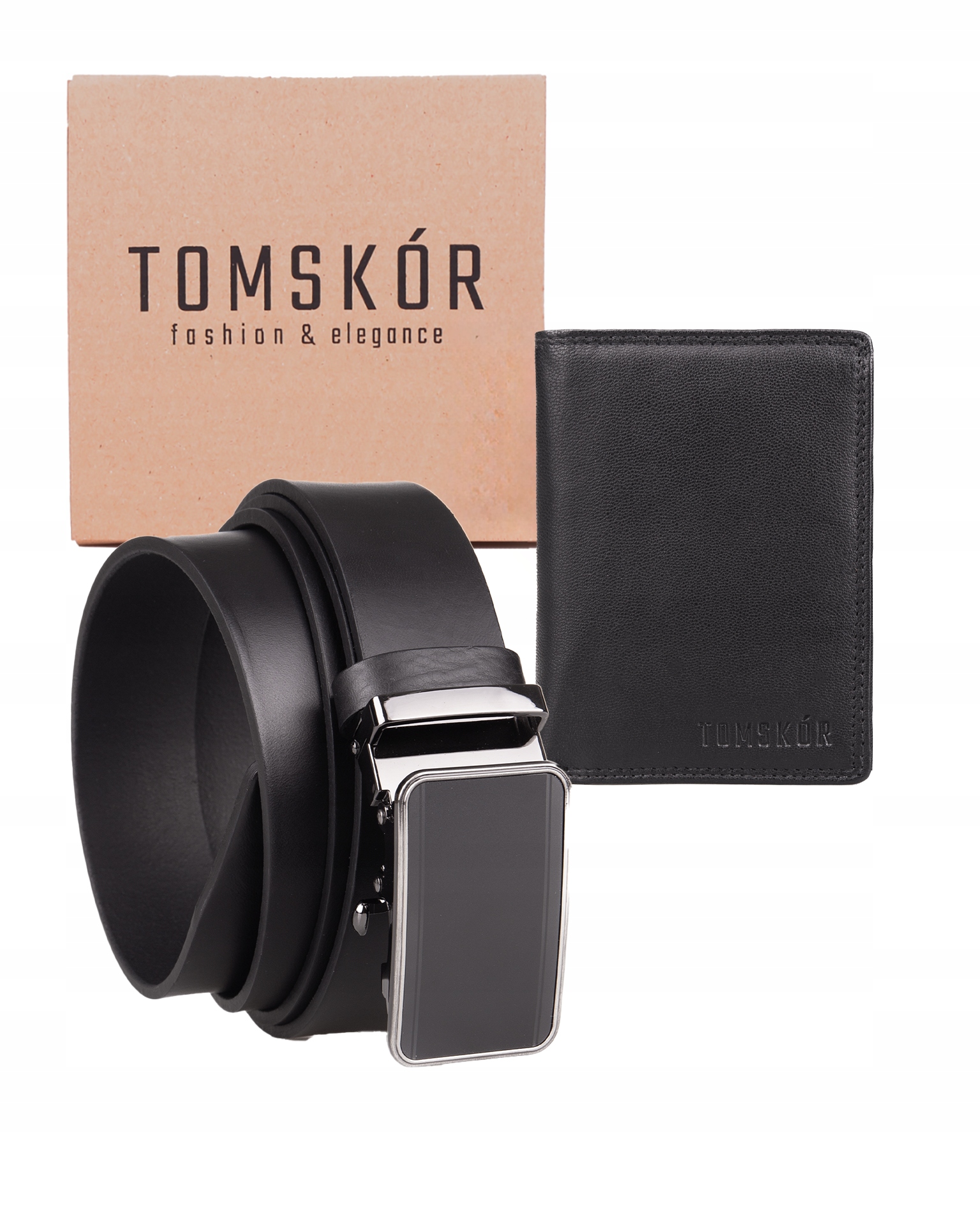 Dárková Sada Kožený Pásek Pro Muže Rfid Peněženka Tomskór