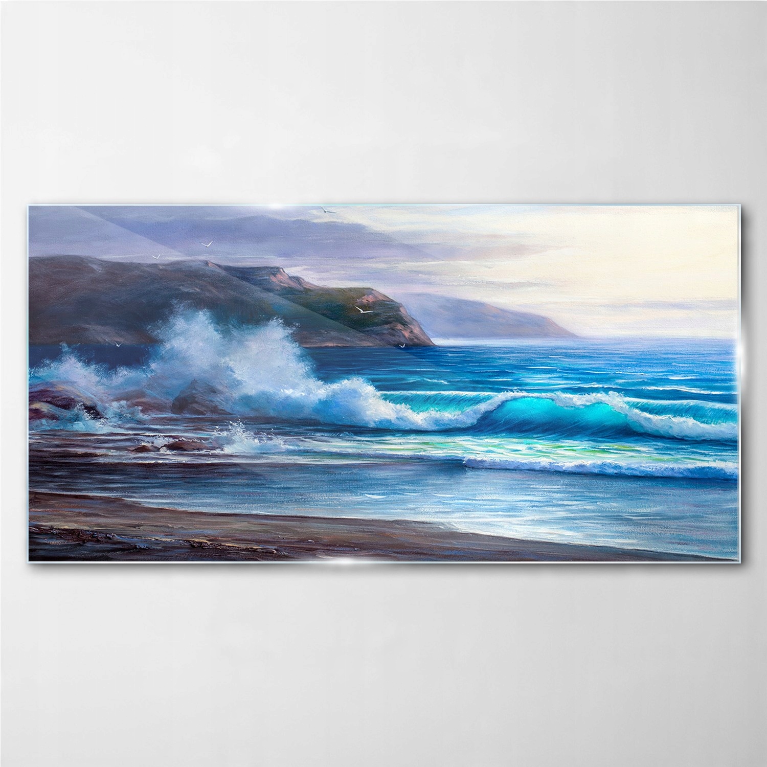 

Foto-obraz szklany Wybrzeże fale ocean 140x70 cm