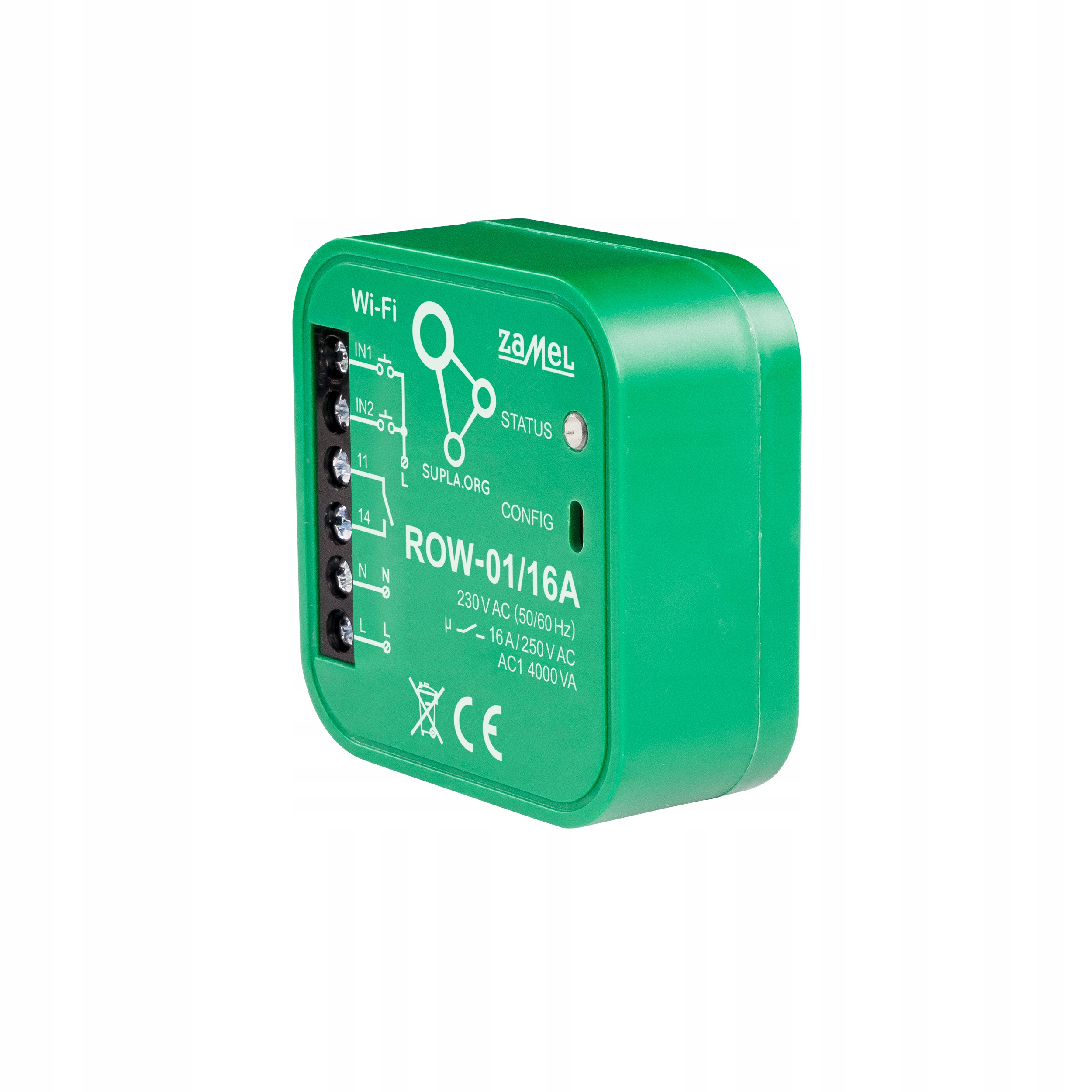 Dwukierunkowy odbiornik WiFi 1 kanałowy ROW-01/16A inteligentny dom Seria Supla