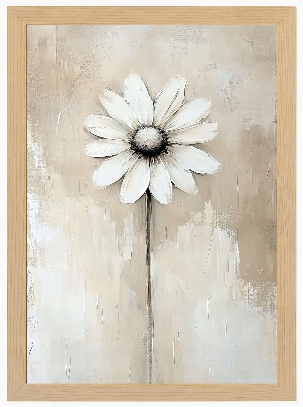 Plakát Rámeček Dřevo Příroda Květ Sedmikráska Zahrada Boho Scandi 70x100