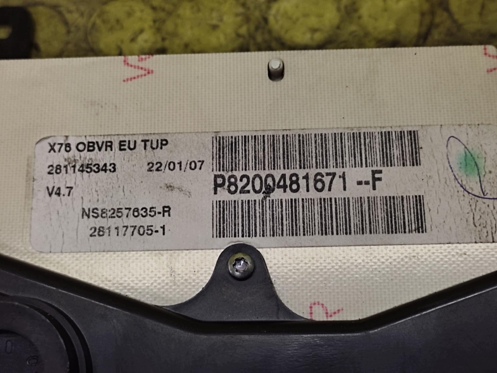RENAULT KANGOO 1.5 DCI dials P8200481671F