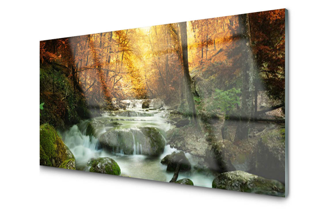 

Panel szklany Płytka Wodospad Las Jesień 140x70