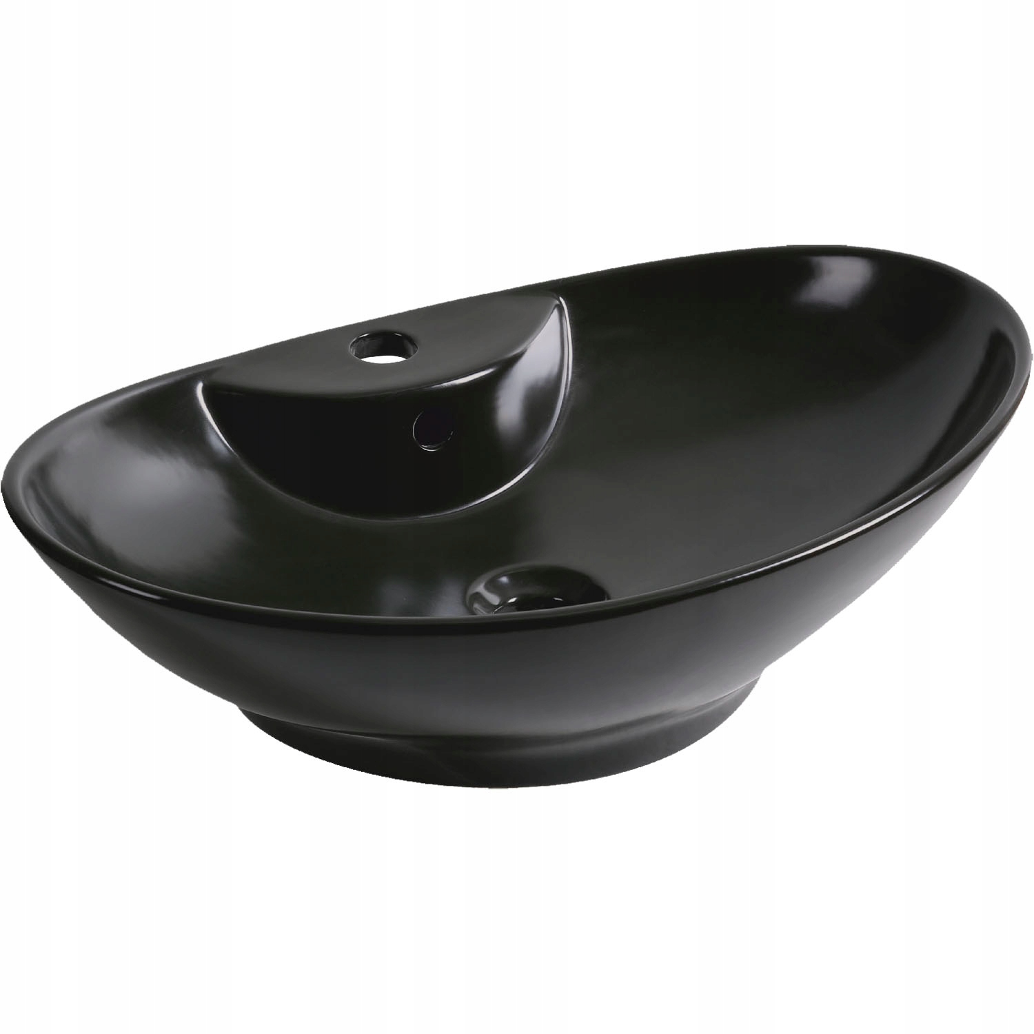 ČIERNE OVÁLNE KERAMICKÉ KERAMICKÉ UMÝVADLO