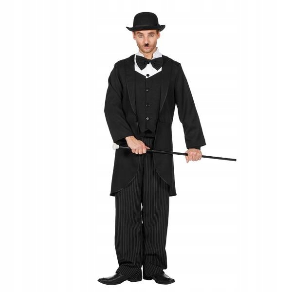 Kostým Charlie Herec Retro Frak Převlek Karneval L
