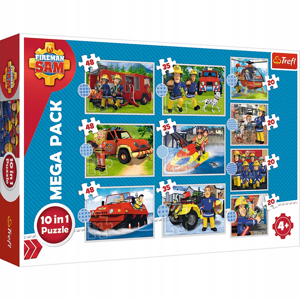 

Trefl Puzzle 10w1 Poznaj ekipę Strażaka Sama