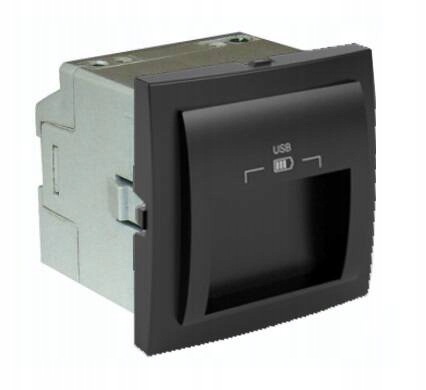 Efapel QUADRO45 Zásuvka Usb Typ A 20° 2,4A čierna 45384 Spm