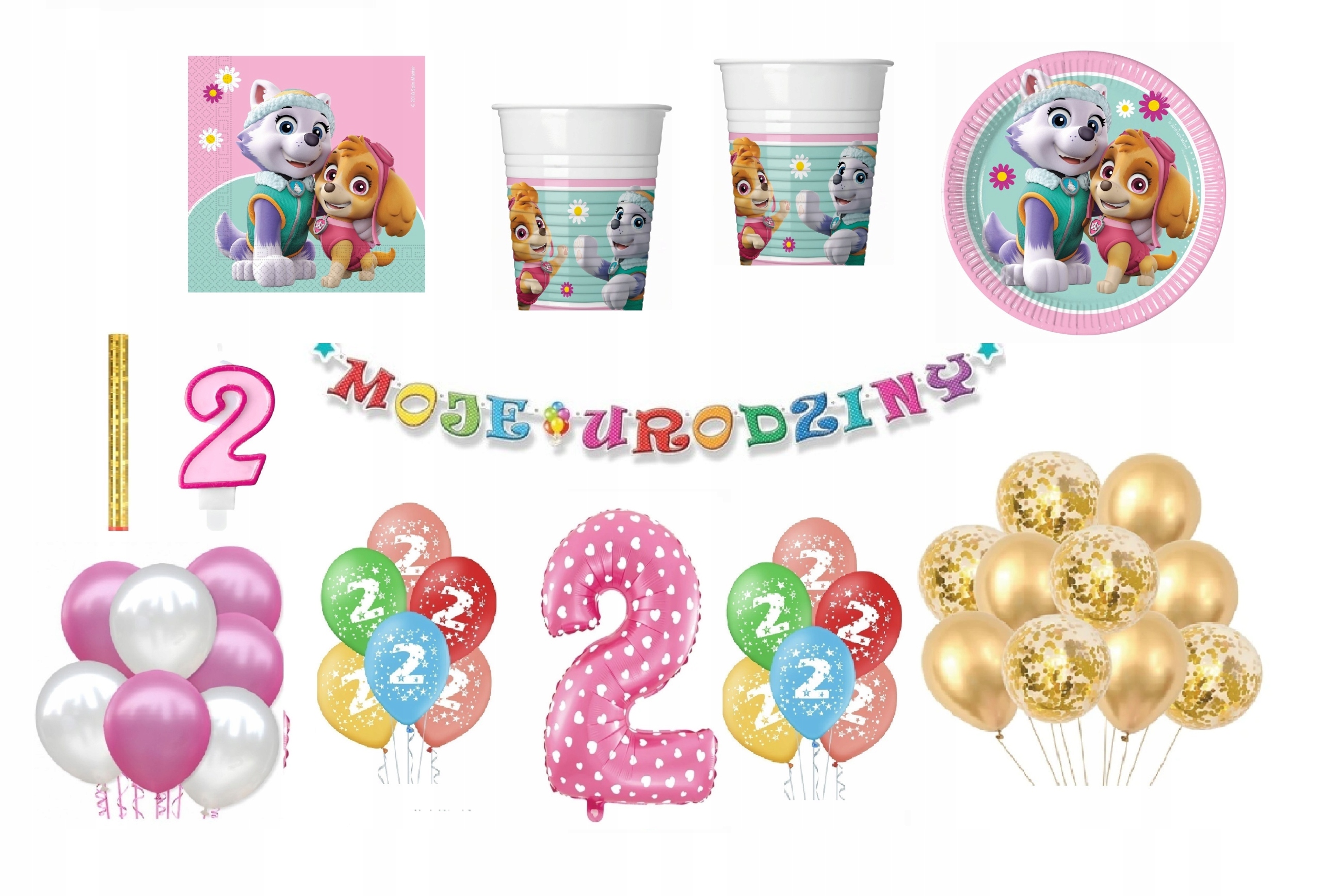 

Zestaw Paw Patrol Psi Patrol 2 Urodziny Balony