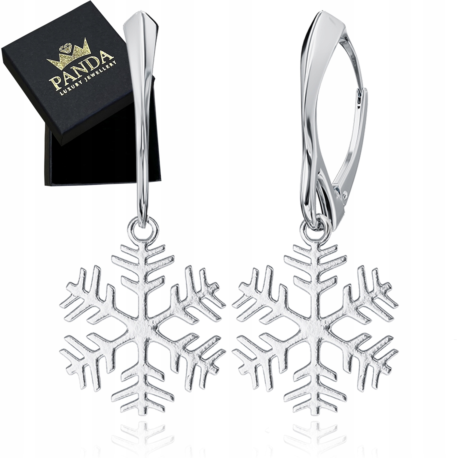 Stříbrné Náušnice Sněhové Vločky 925 Dárek na Vánoce Mikuláš pro maminku a manželku
