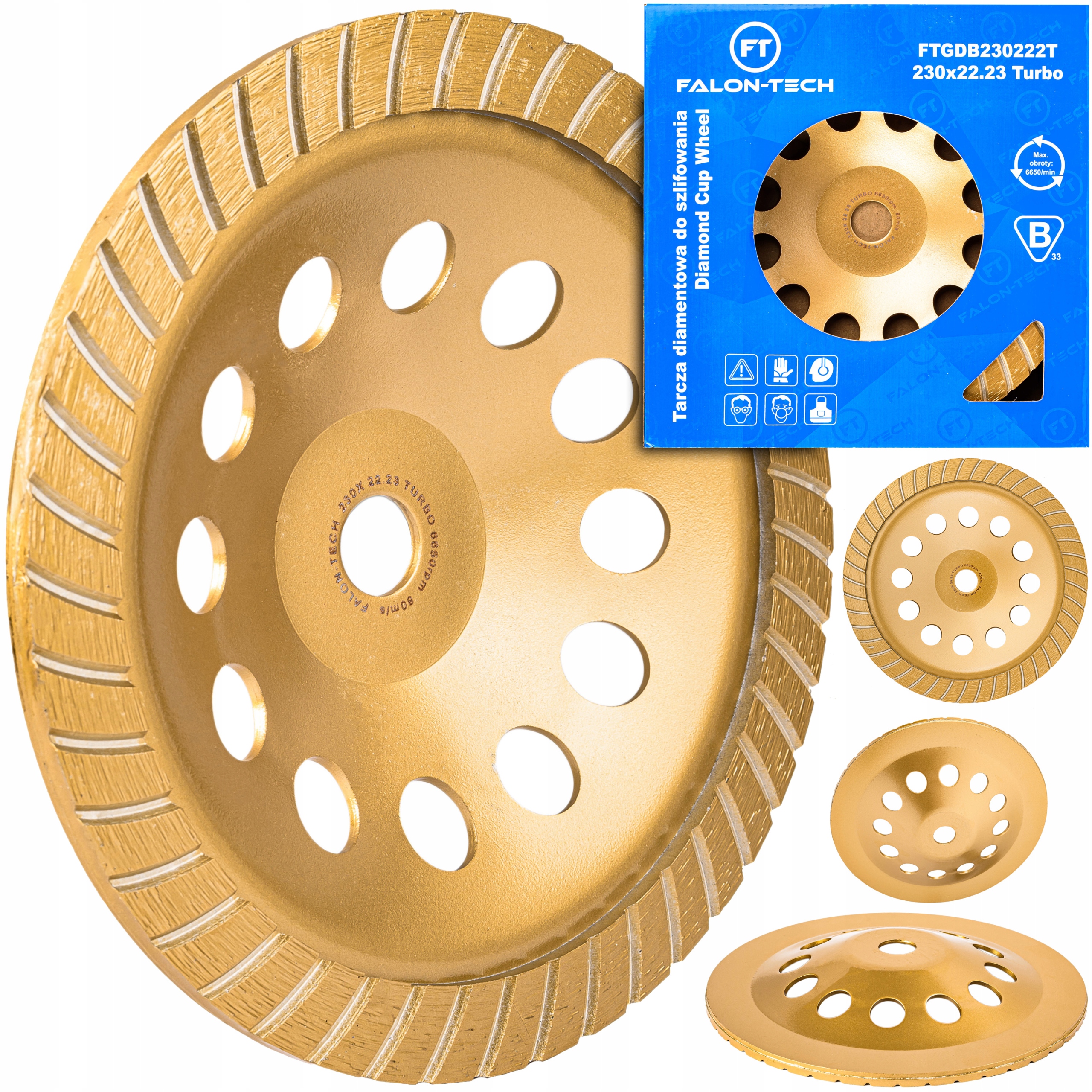 Tarcza Diamentowa Do Szlifowania Betonu Garnkowa Turbo 230mm M14