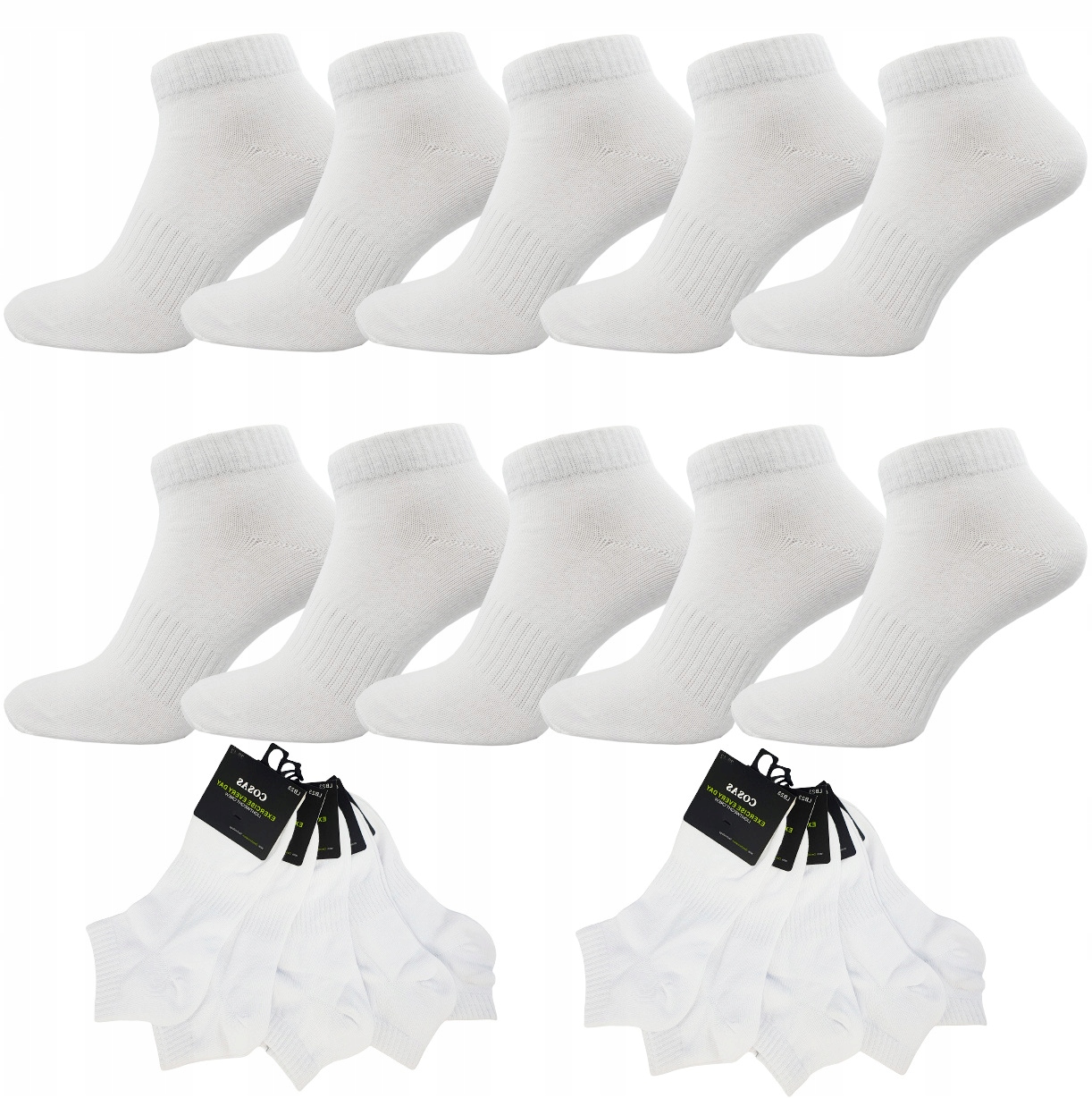 

10x Sportowe Skarpety Męskie Basic Stopki Krótkie