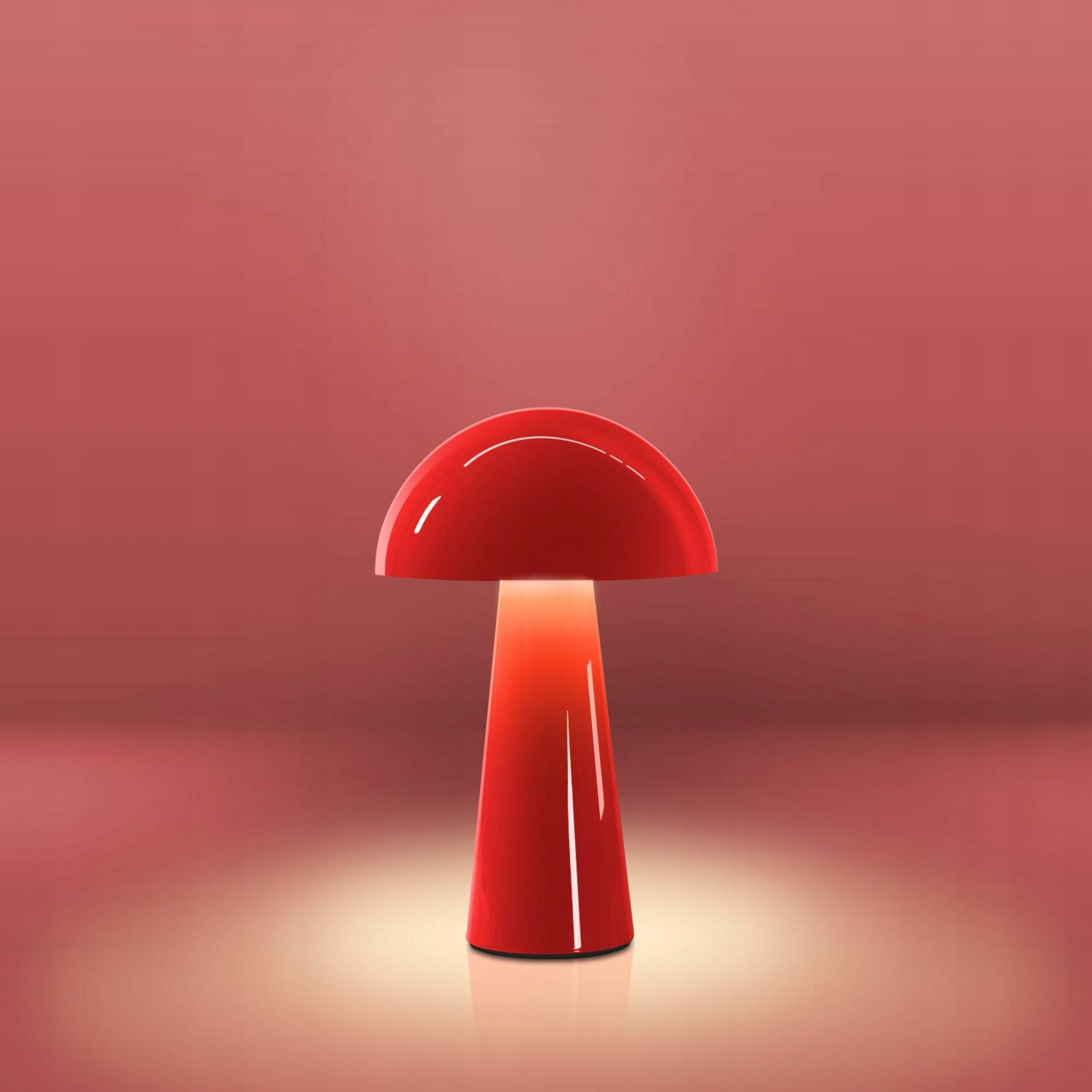 Centúry vonkajšia stolná lampa Coco červená Usb DIM IP54