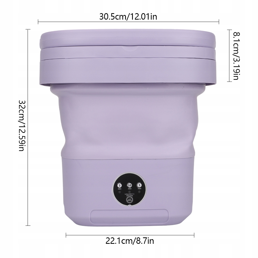 PRALKA PRZENOŚNA MINI SKŁADANA PRALKO-SUSZARKA OSZCZĘDNOŚĆ MIEJSCA 11L Pojemność bębna 11 l