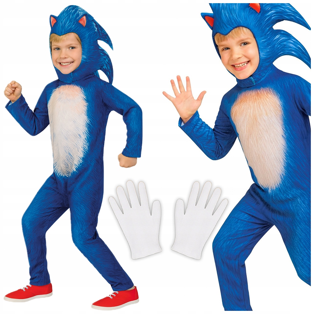 Strój Kostium Przebranie Sonic Szybki Jeż 128/134 L balovelove