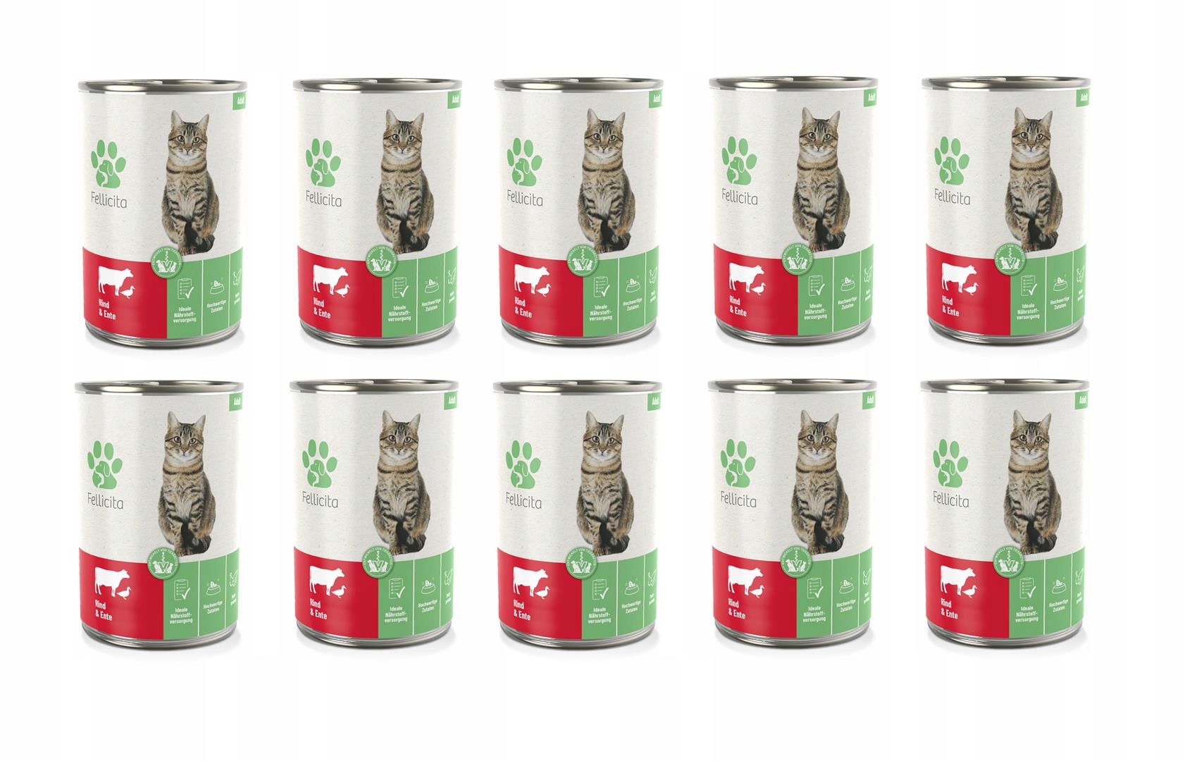 Fellicita Cat Beef &amp; Duck – hovězí maso s kachnou 10x400 g