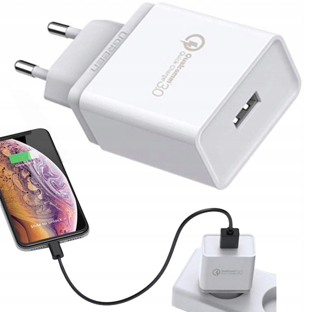 

Ładowarka sieciowa mocna do smartfona, Ugreen 18W