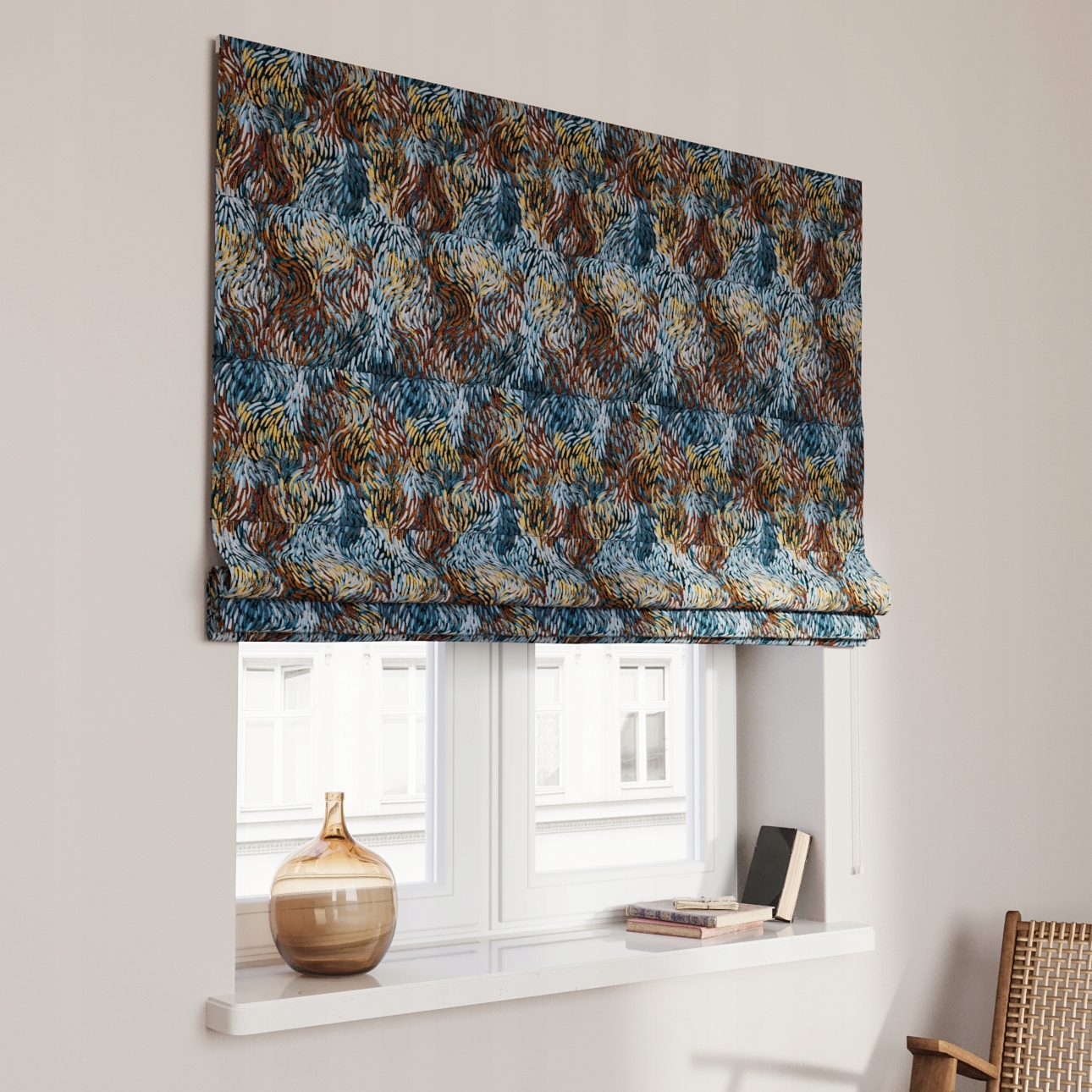 Hotová rímska roleta Capri 130x170 cm modrá