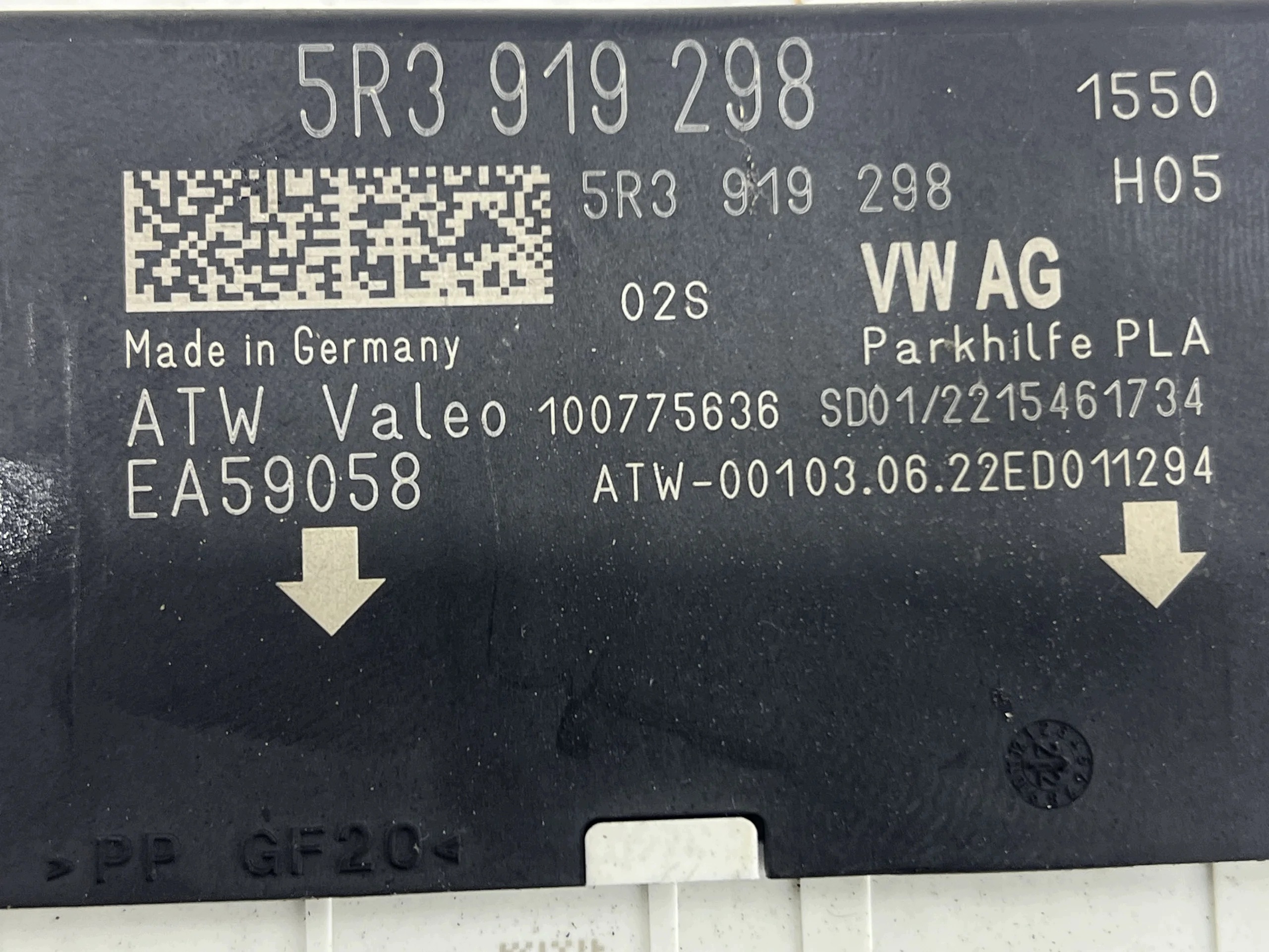 VW GOLF 8 VIII AUDI SKODA SEAT module control unit PDC 5R3919298
