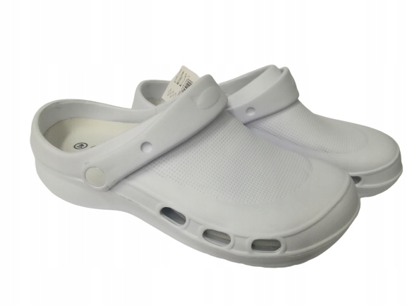 

Kroksy r44 białe klapki ogrodowe croksy chodaki