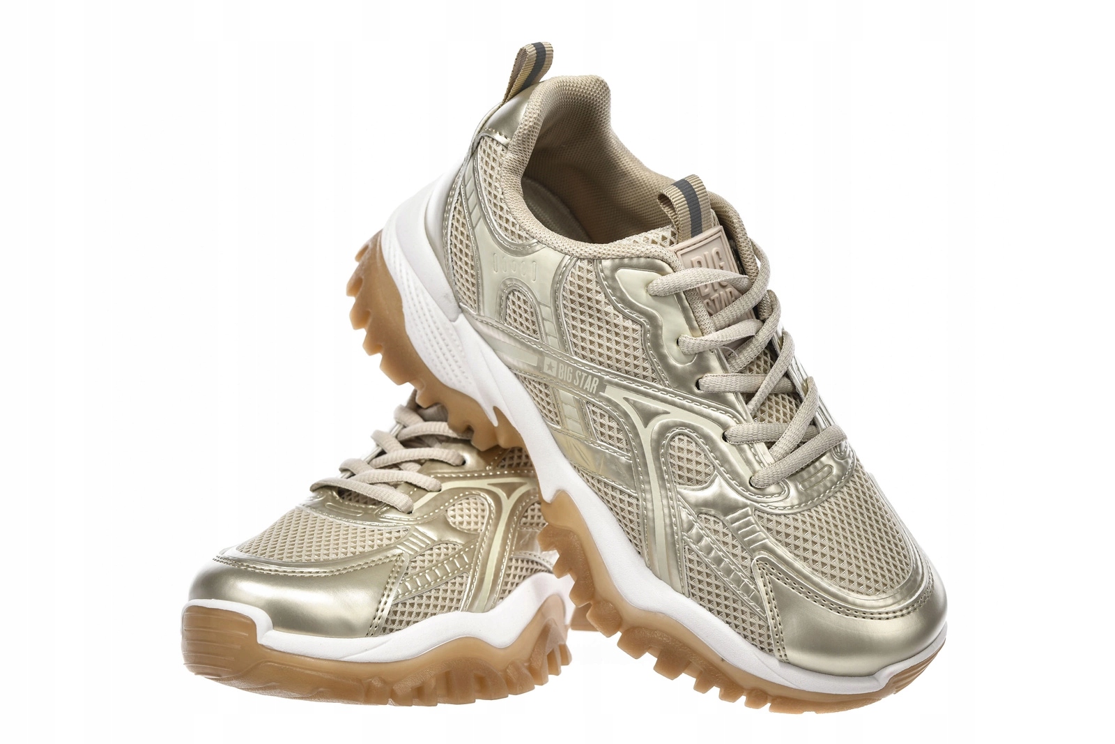 Sneakersy damskie półbuty Big Star SS274014 beżowe 39