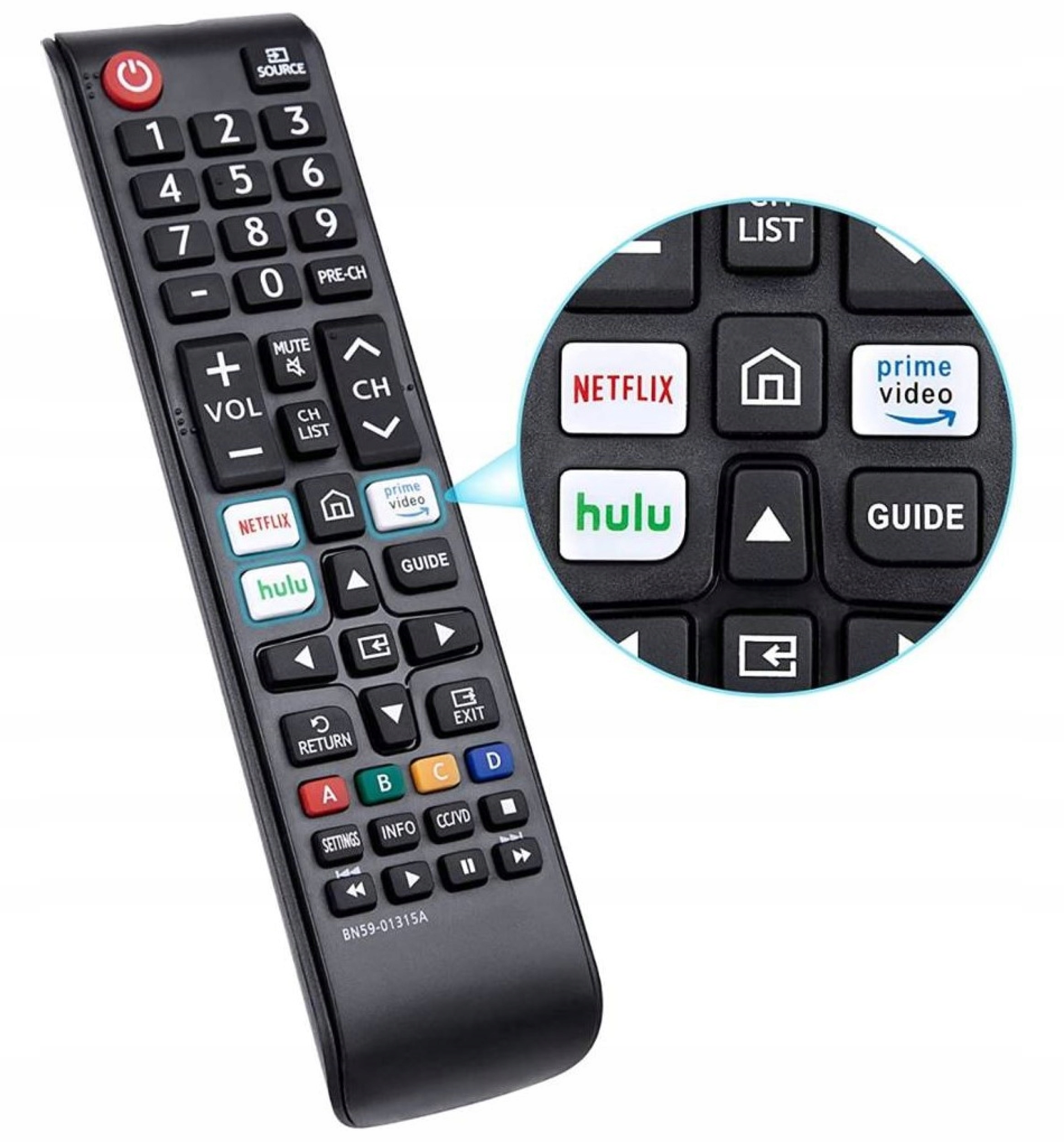 Távirányító BN59-01315A Samsung Smart Tv Netflix Prime Video Hulu