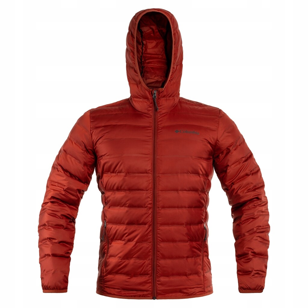 Prošívaná bunda s kapucí Columbia Lake 22 Down Hooded Jacket Warp Red XXL