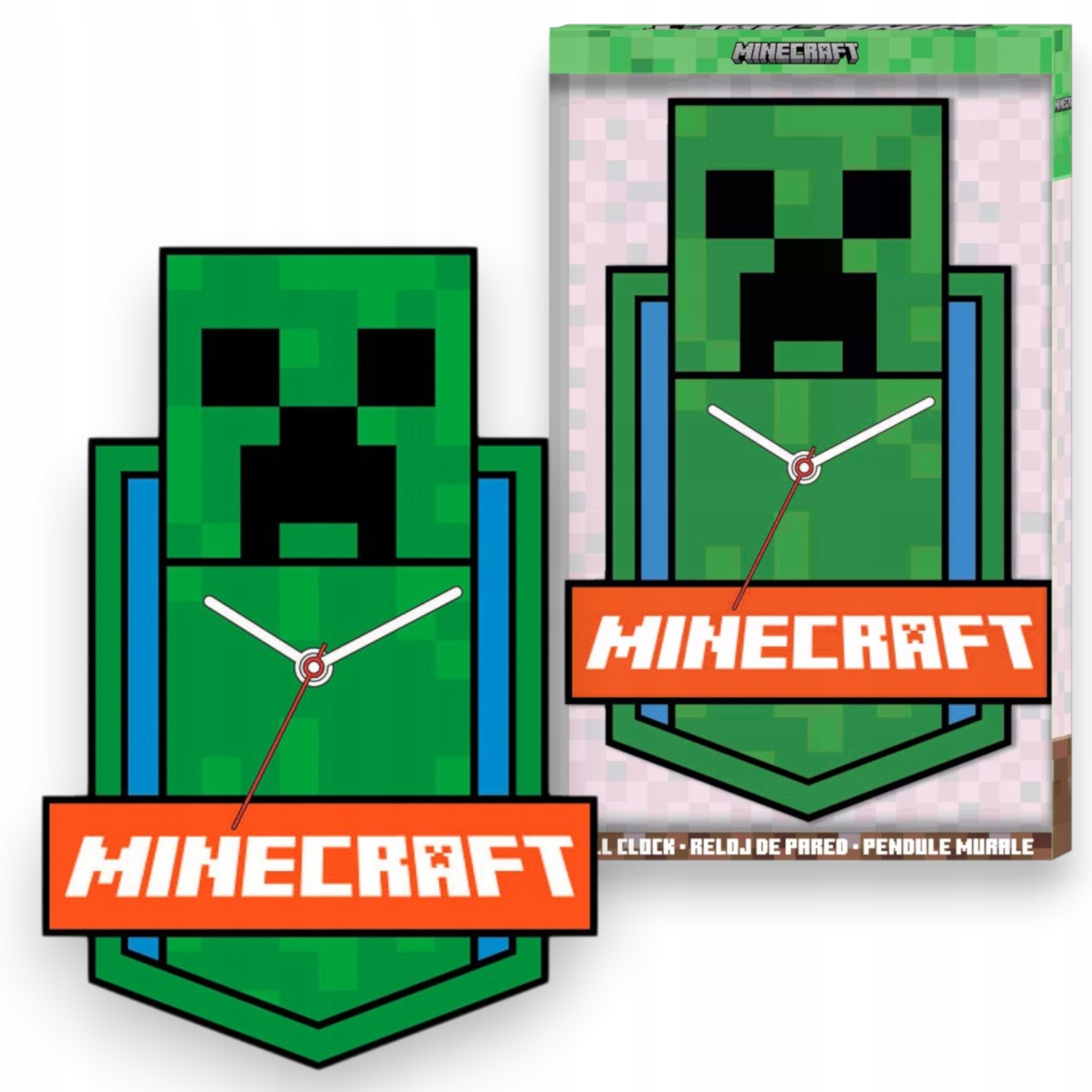 Nástěnné Hodiny Minecraft XL 59 x 37 cm Mdf