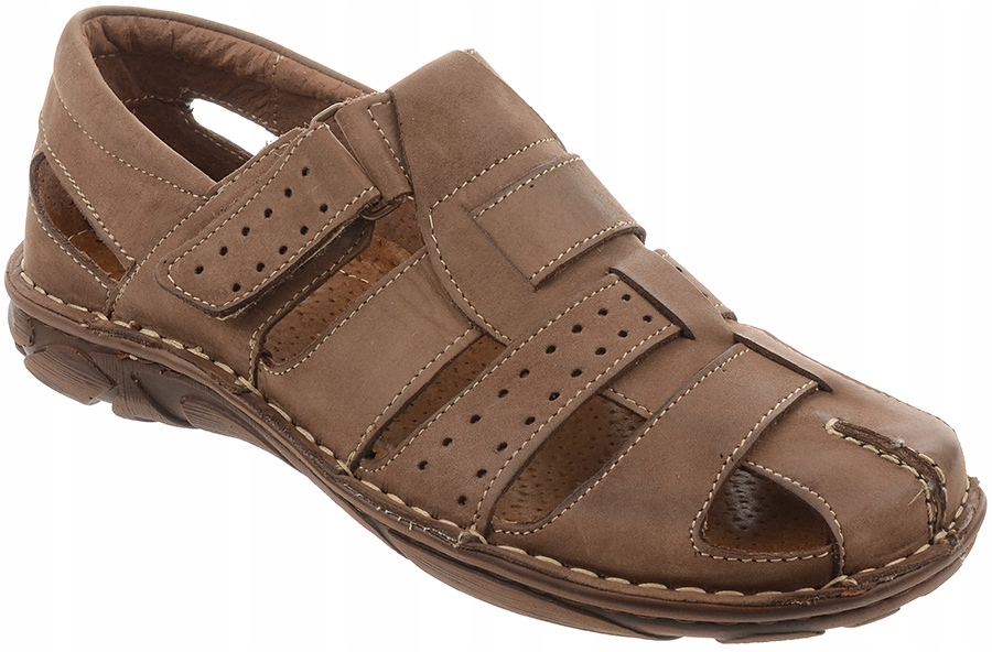 

Sandały Buty Męskie Polskie Skóra 467 Brąz 47
