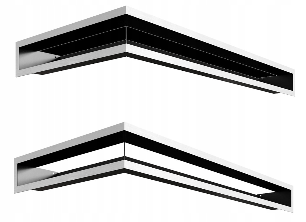 Kratki krbové rohové nerezové Luft 80x40x9 levé 2ks sada