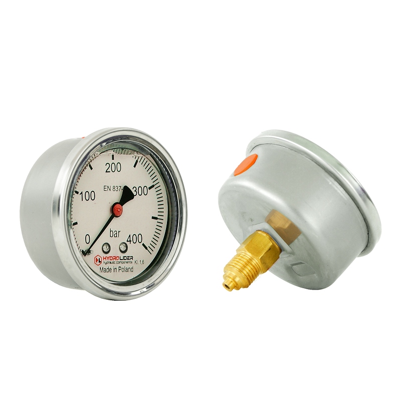 Polské glycerinový manometr s průměrem hodin 63 mm, rozsah