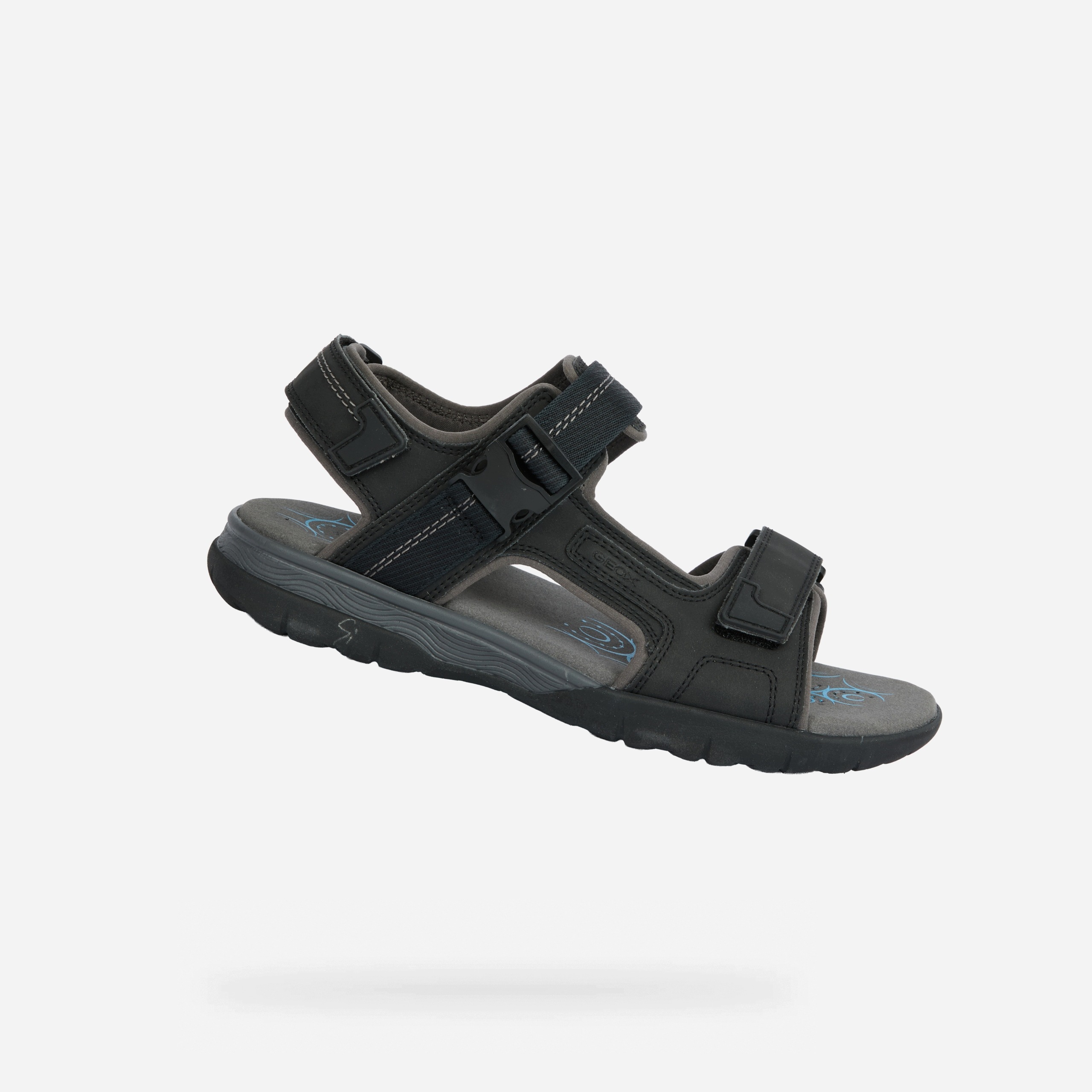 Geox Černé pánské sandály Geox Spherica EC5