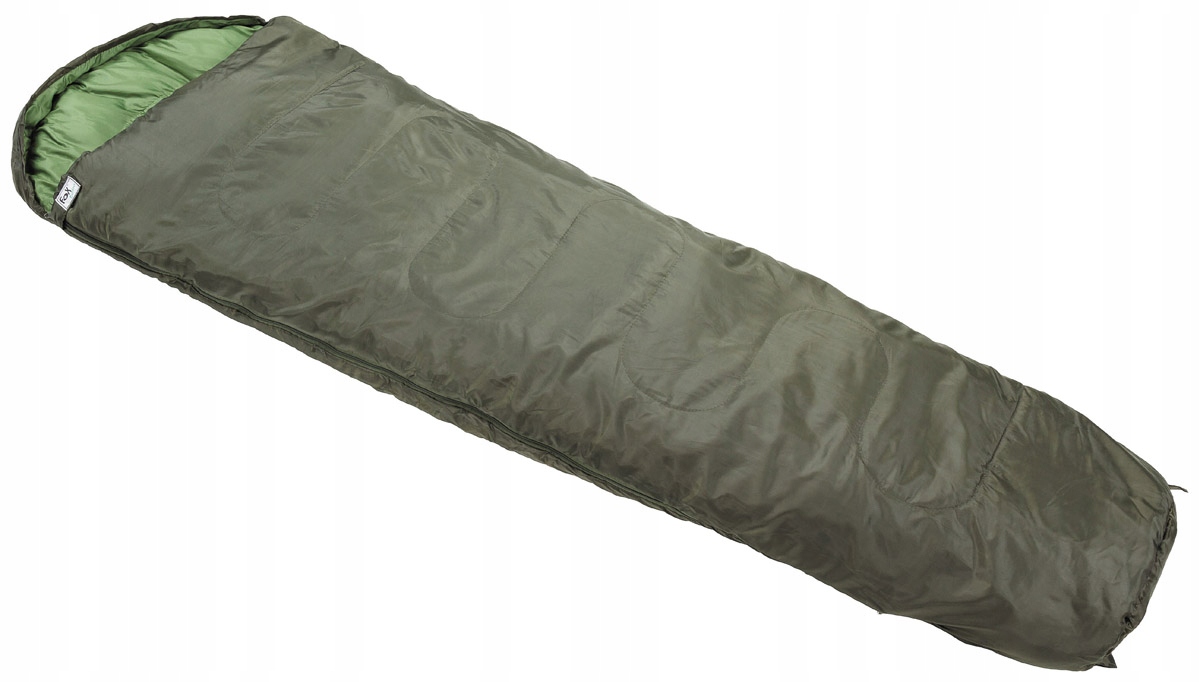 Spací pytel mumie Fox Outdoor zelený s obalem