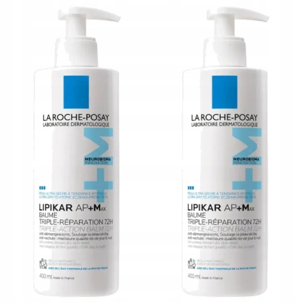 2x La Roche-Posay Lipikar AP+Max balsam 400 ml