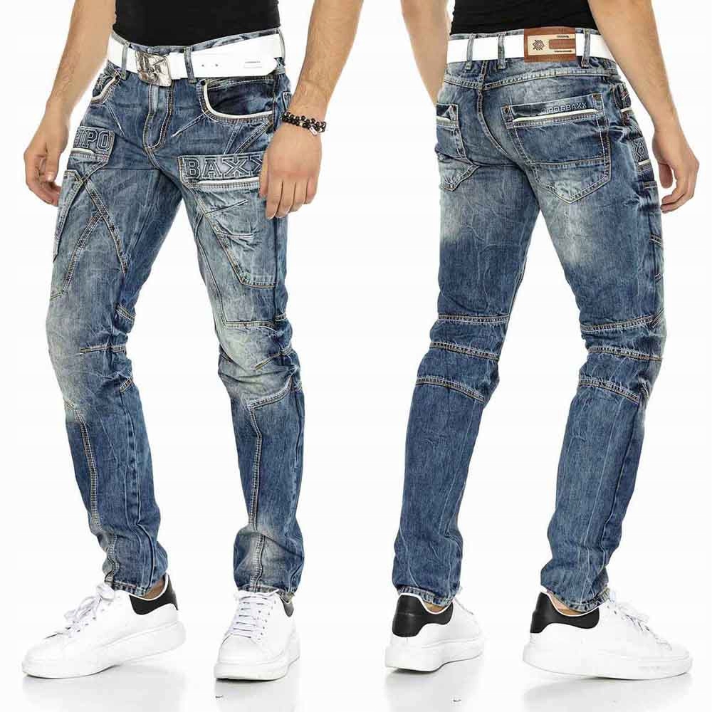 Cipo & Baxx kalhoty pánské CD391 L:34 regular fit 42 jeans